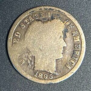 Stunning 1895-S Barber Silver Dime - Rare ONE DIME Coin - US Mint San Francisco